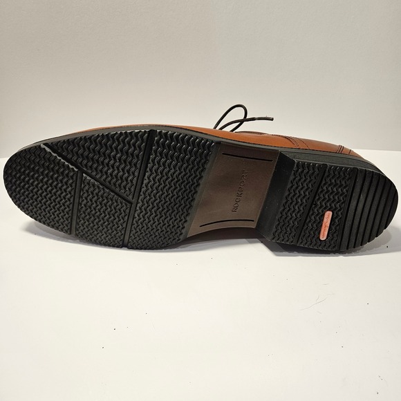 Rockport Walkability Mens Tan Brown Leather Derby Dress Shoes A12163 Size 11.5 M - Picture 8 of 14